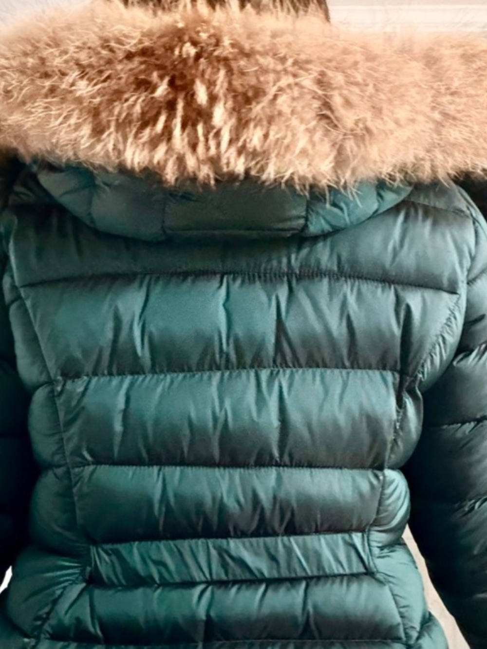 Perfect Vintage Moncler Himalaya Puffer w/ Fur Hood, Forest Green Sz 2-4 US - Picture 8 of 9